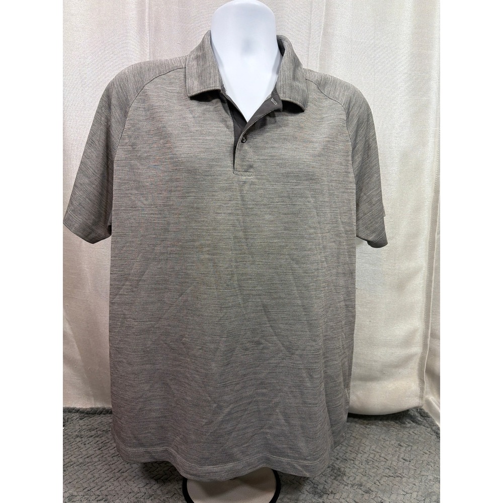 UNTUCKit Hannifer Gray Heather Performance Polo Shirt Mens XL 41486 Regular Fit
